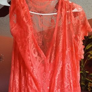 Torrid women's dress size 2 coral maxi dress